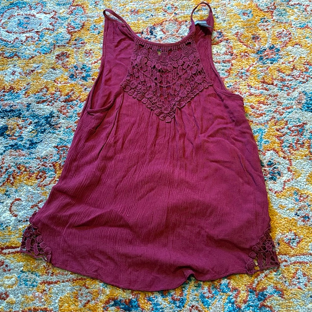 Purple designed tank top
